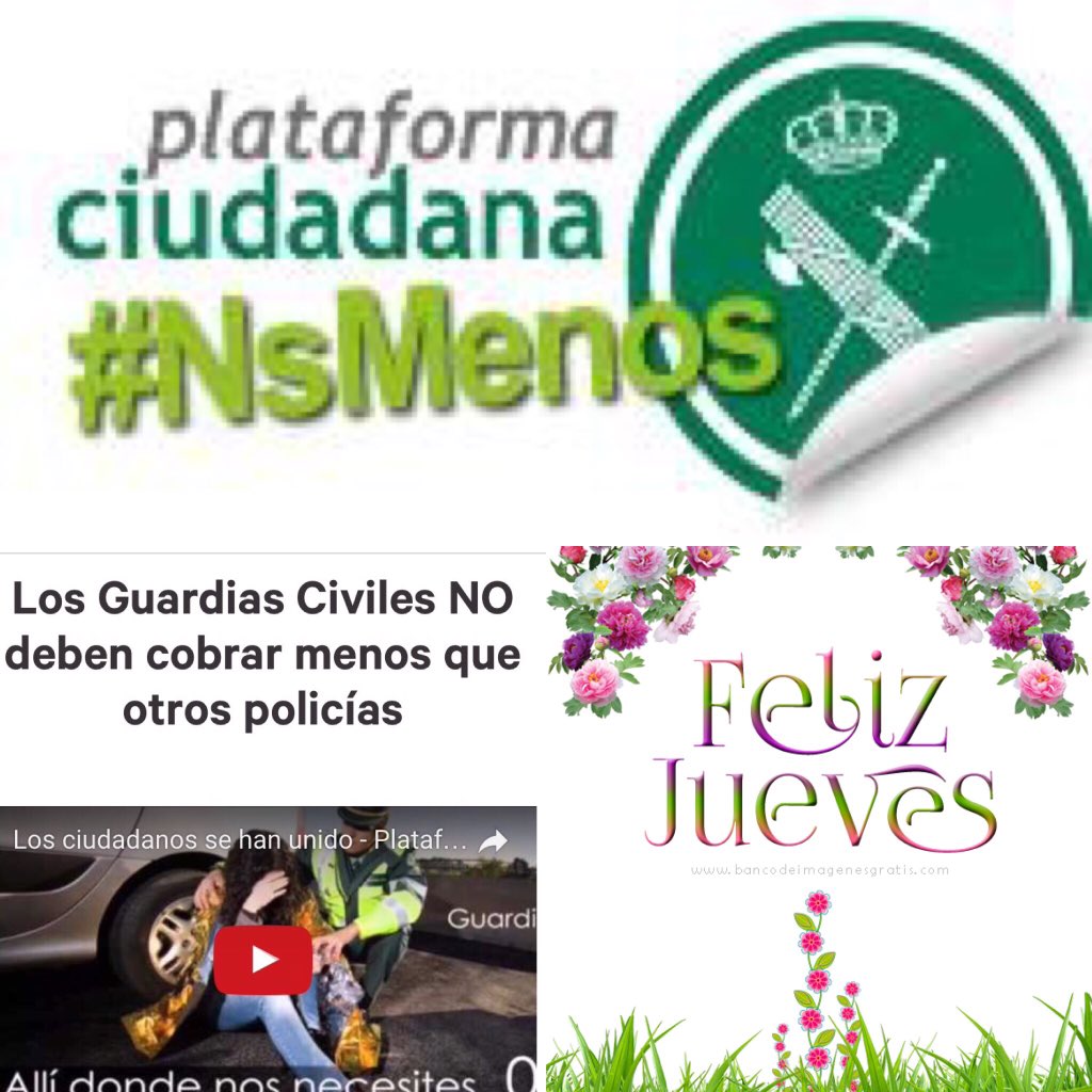 Ana_kpg's tweet photo. #FelizJueves
La plataforma #NsMenos por la EQUIPARACIÓN SALARIAL dLa @guardiacivil

Apóyanos✍🏼️en
https://t.co/YqDj5ZZhqI
#NsMenos
@NsMenos https://t.co/52wDHD1CkM