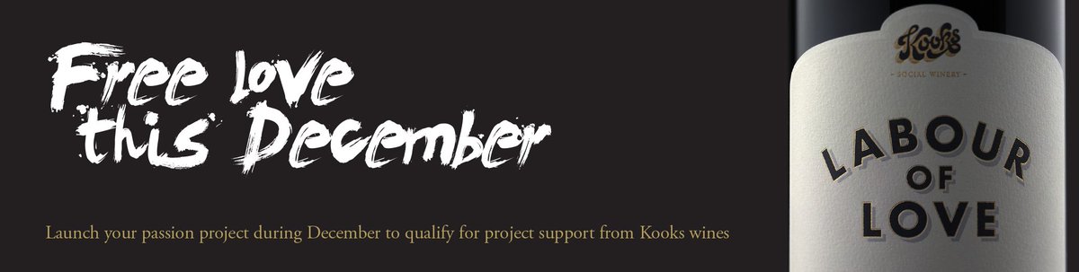 Pozible's tweet photo. Starting now any project launched in Dec could be chosen for support in the form of wine, Cheers @kookswines 
>> https://t.co/W3wdk2Ekfg https://t.co/A4wQYUl6to