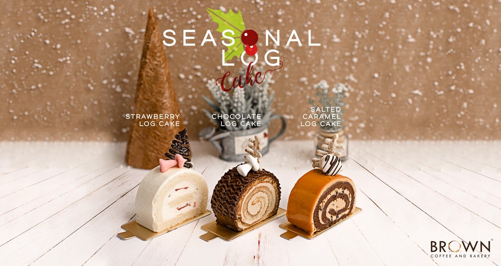 browncoffee_kh's tweet photo. Brown Christmas &amp; New year Log Cakes are finally back:
Salted Caramel / Chocolate / Strawberry ❄⛄
Available now at all Brown Stores https://t.co/qFNfv9JmH4