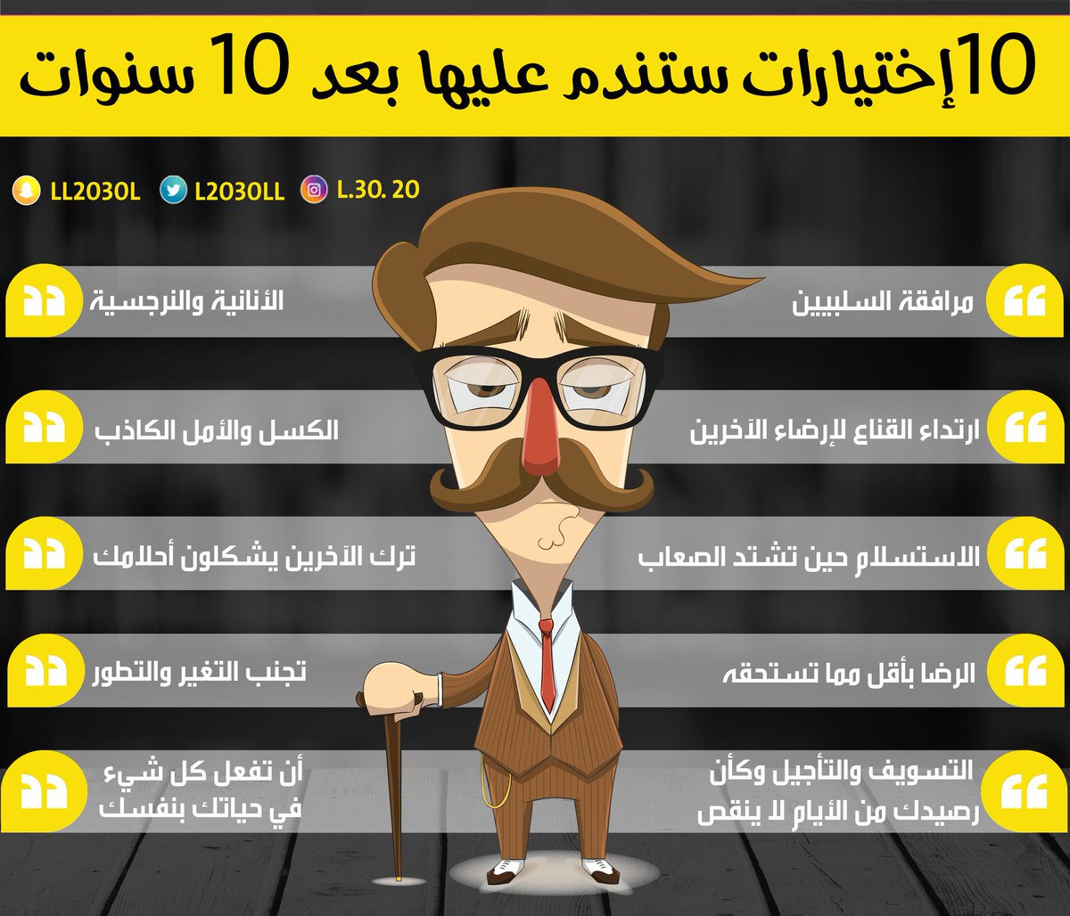 10 اختيارات ستندم عليها بعد 10 سنوات
#انفوجرافيك