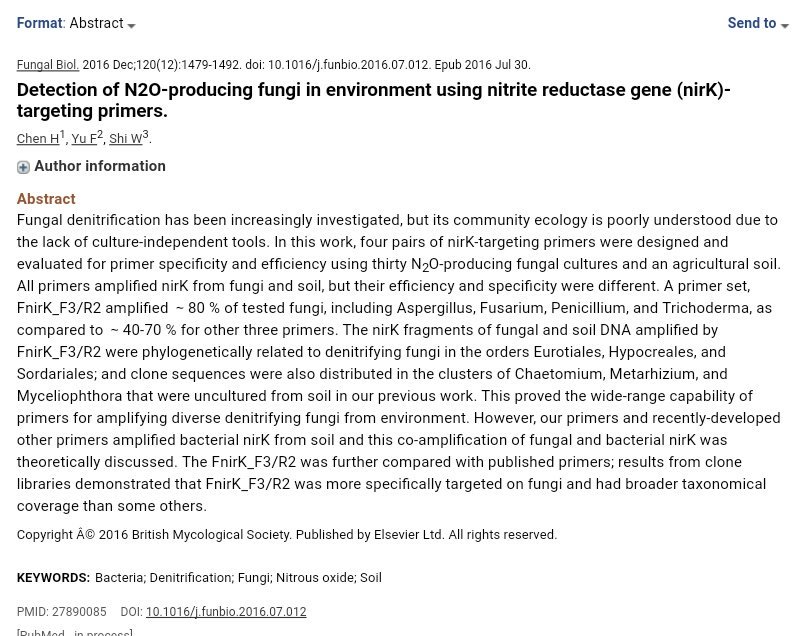 msmjetten's tweet photo. Fungal #nirk #nitrite reductase primers & #nitrous oxide production https://t.co/2cLETF4elI https://t.co/cZBaK3ugNq