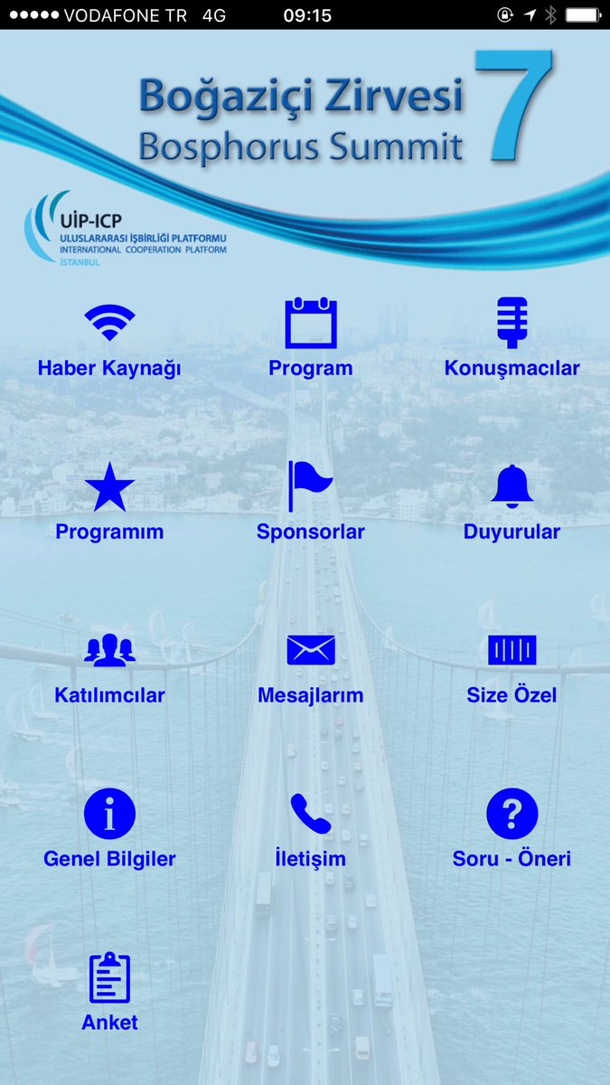 "7. Boğaziçi Zirvesi" mobil uygulaması ...#BosphorusSummit #mobil #SocialAttend