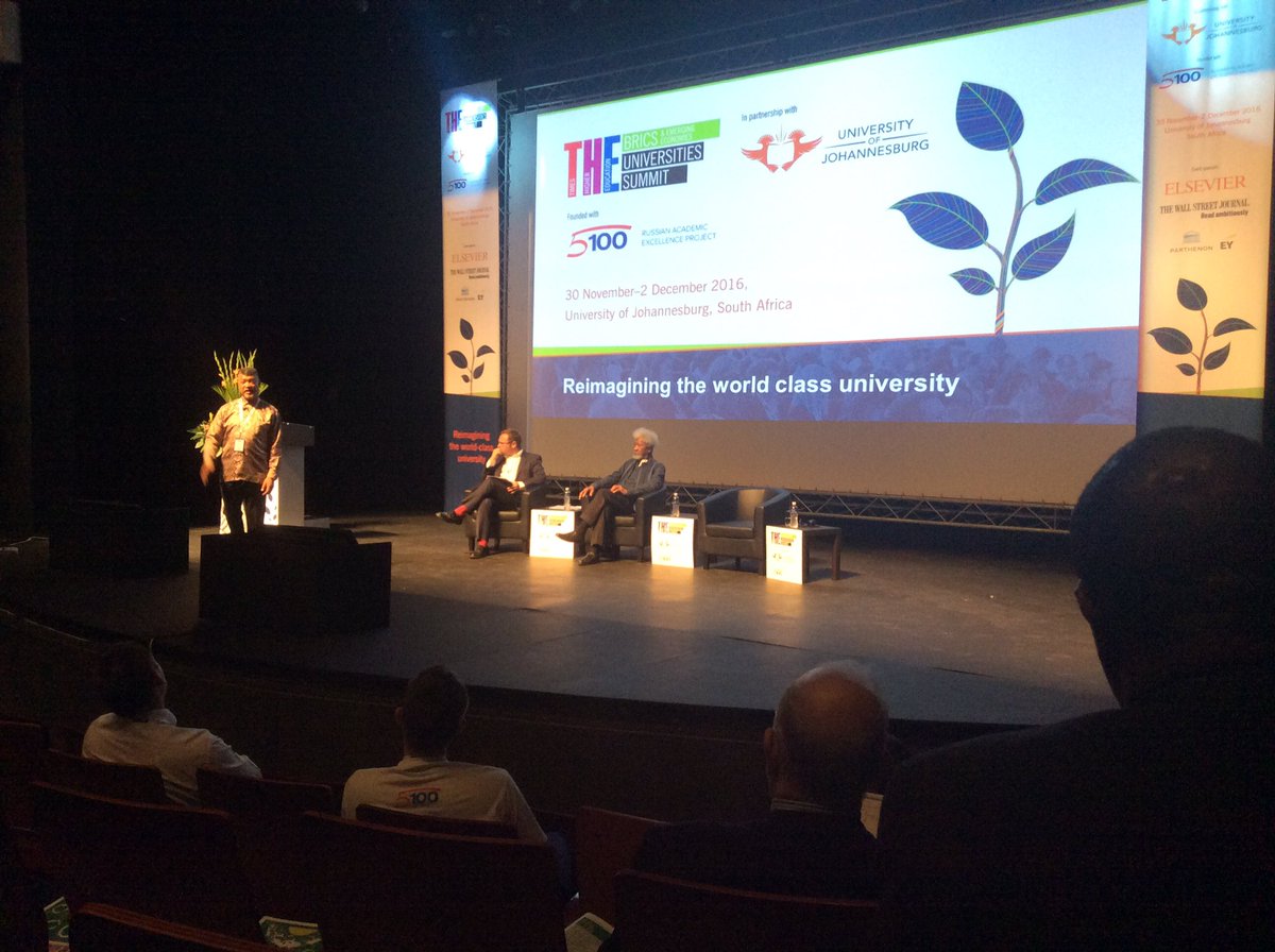 The BRICS &amp; Emerging  Economies Universities Summit underway at <a href="/go2uj/">University of Johannesburg</a>.  <a href="/timeshighered/">Times Higher Education</a> <a href="/THEworldunirank/">World University Rankings</a> #THEBRICS