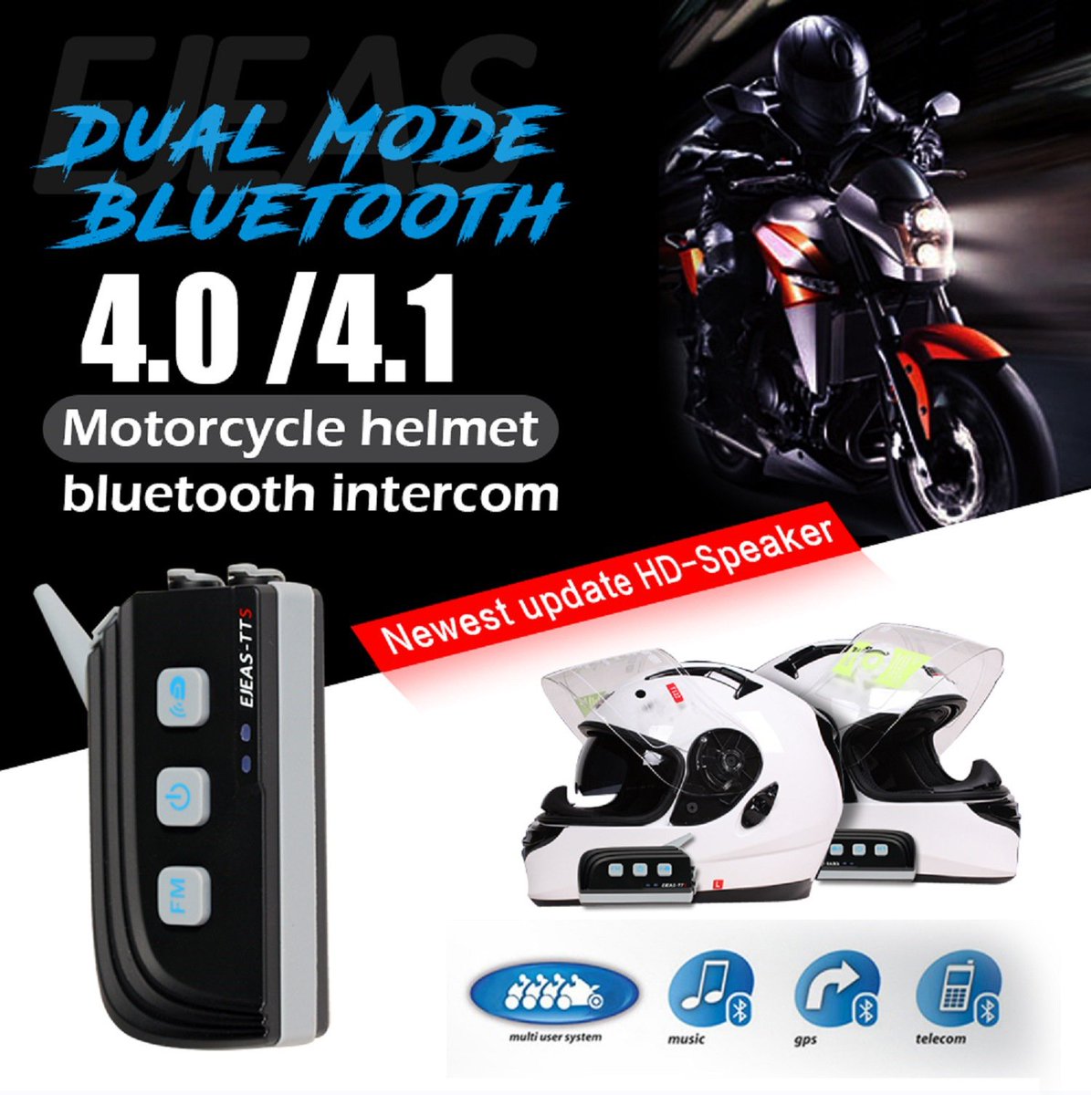 HotSaleGift's tweet photo. Waterproof Bluetooth Intercom Interphone with FM Radio for 4 Motorcycle Riders Full Duplex Talking
https://t.co/UozglNZC9m https://t.co/7BYrO40VFu