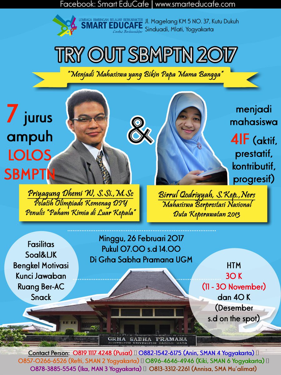 Yuk segera daftar Try Out SBMPTN @SmartEduCafe1 2017 <a href="/SMAIntBMD/">SMA Budi Mulia Dua</a>