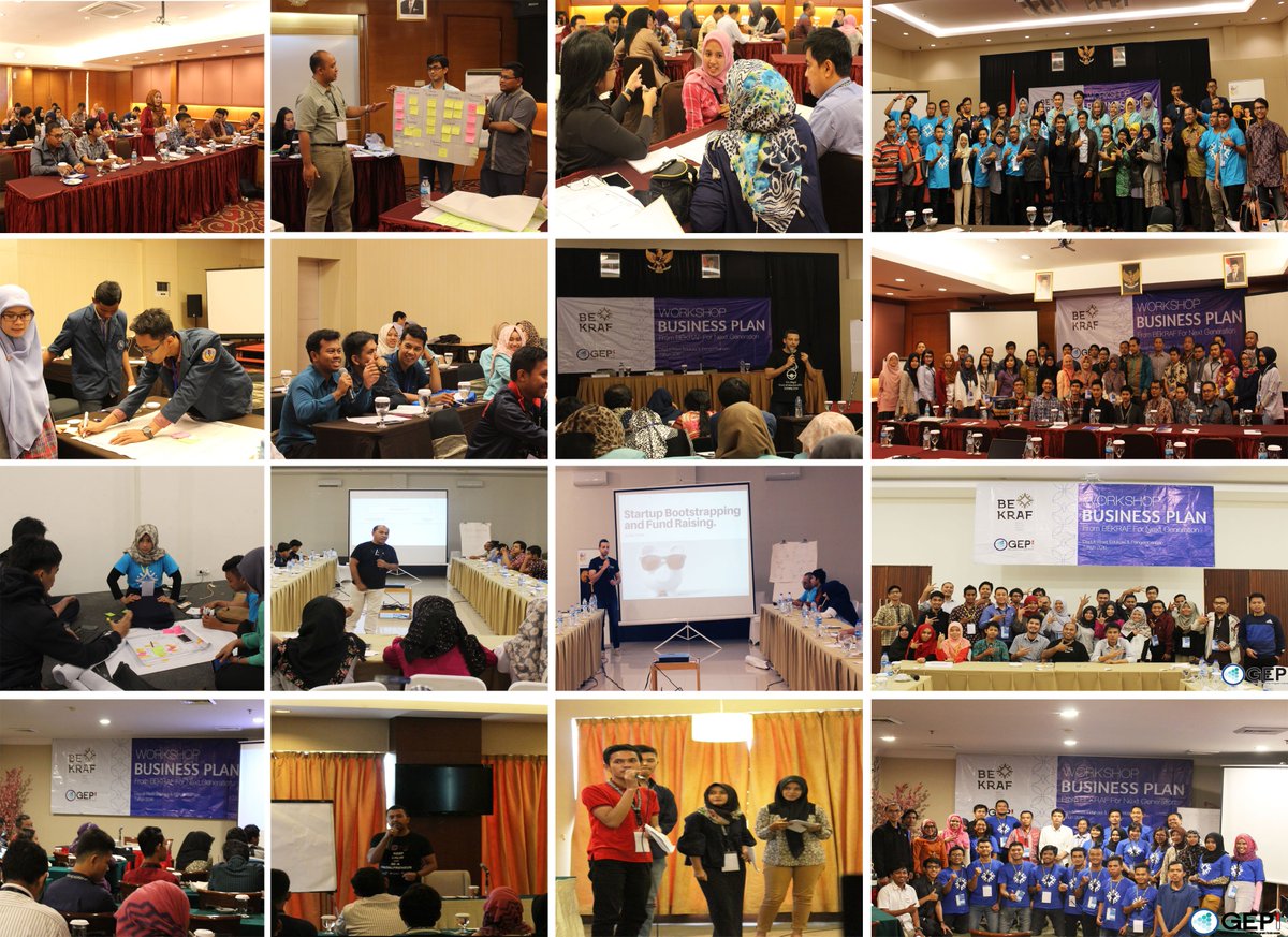 (1/4) Setelah berakhirnya Workshop Business Plan: from BEKRAF for next generation yg diselenggarakan di Bogor, Balikpapan, Medan &amp; Serang,