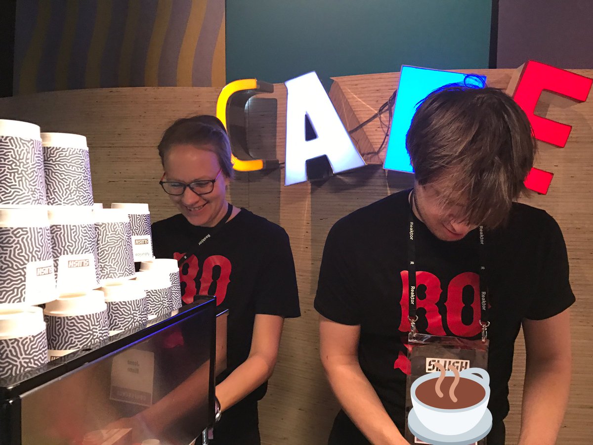 futurice's tweet photo. Our #slush16 #futucafe is open! Cappuccino, espresso or filter coffees are what we're serving! ☕️ #FUTUxSLUSH https://t.co/1HTF9eQGzU