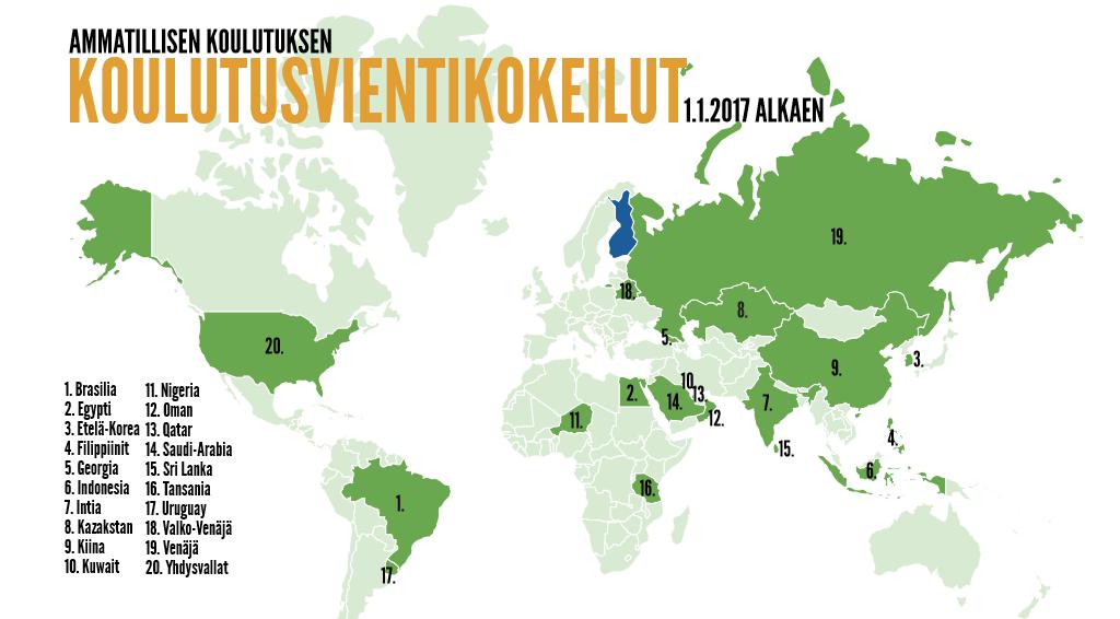 okmfi's tweet image. Ammatillisen koulutuksen vienti etenee - vientikokeilut käyntiin bit.ly/2gBf0lh #koulutusvienti #kärkihankkeet #amisreformi