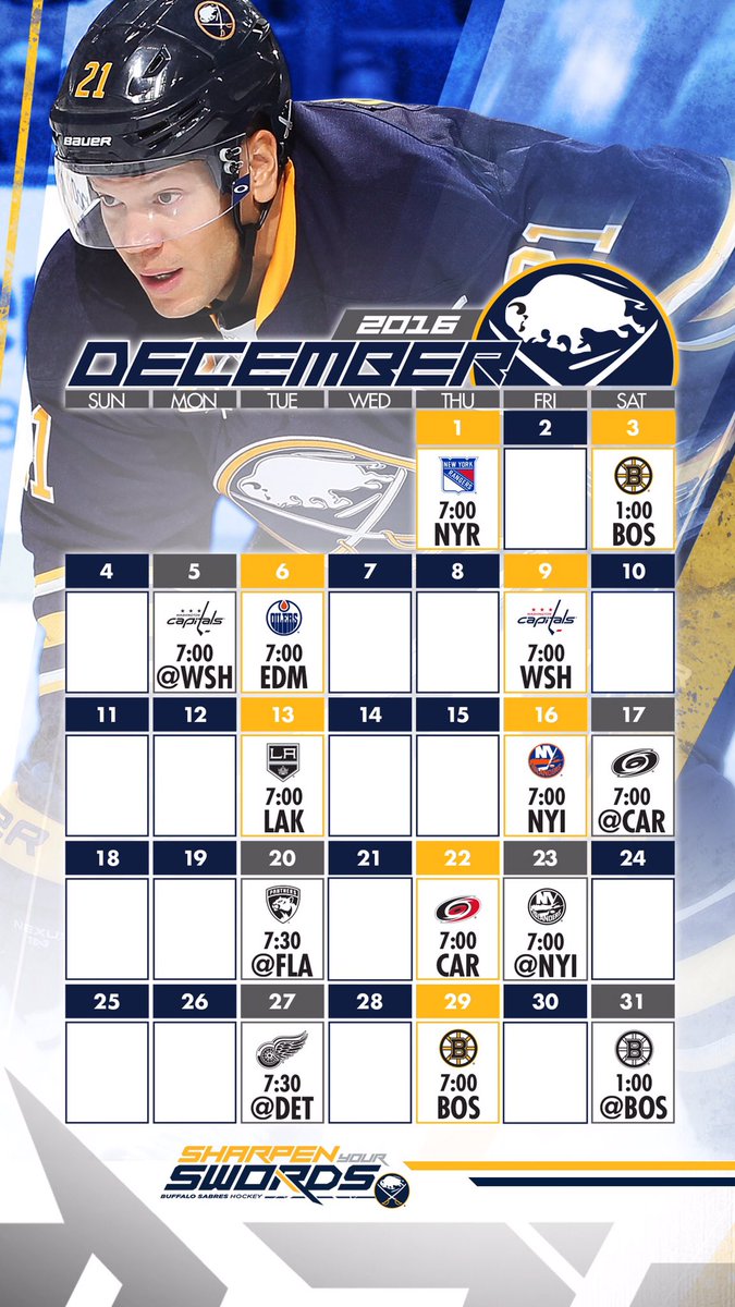 New month. New lockscreen for your phone. 🔒  Happy December, Sabres fans! https://t.co/vXDEfsq9Hf
