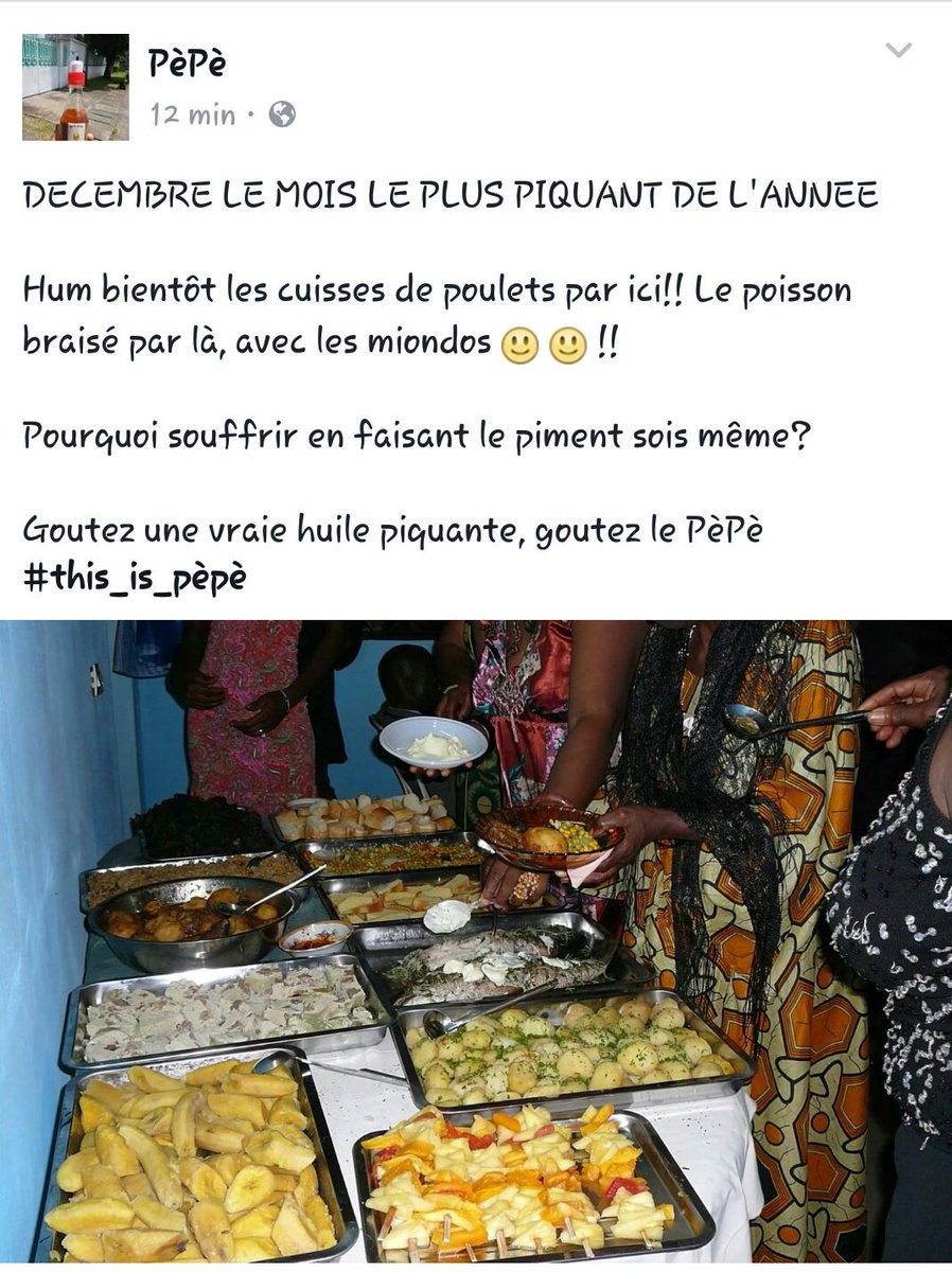 piment237's tweet photo. Goûtez le pèpè!!
Contactez nous directement par message 
#this_is_pèpè https://t.co/IL0sDuam3o