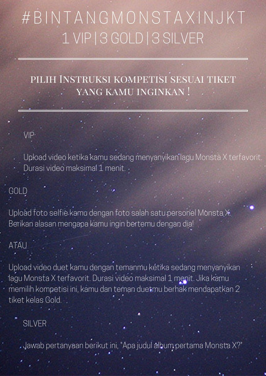 INI DIA yang kamu tunggu-tunggu !, Tahap terakhir #BintangMONSTAXinJKT berlangsung sampai dengan 8 Desember 2016 pukul 00:00 WIB !
