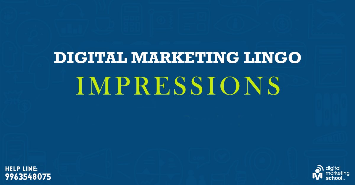DMSHyd's tweet image. Impressions is a term used to define the number of times a company’s ad or web page will appear to its target audience. #DMS #Digitaljargon