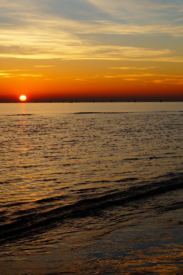 Mare d'inverno: il tramonto di ieri a #Grado - foto della lettrice Terézia Hromjáková ;-)