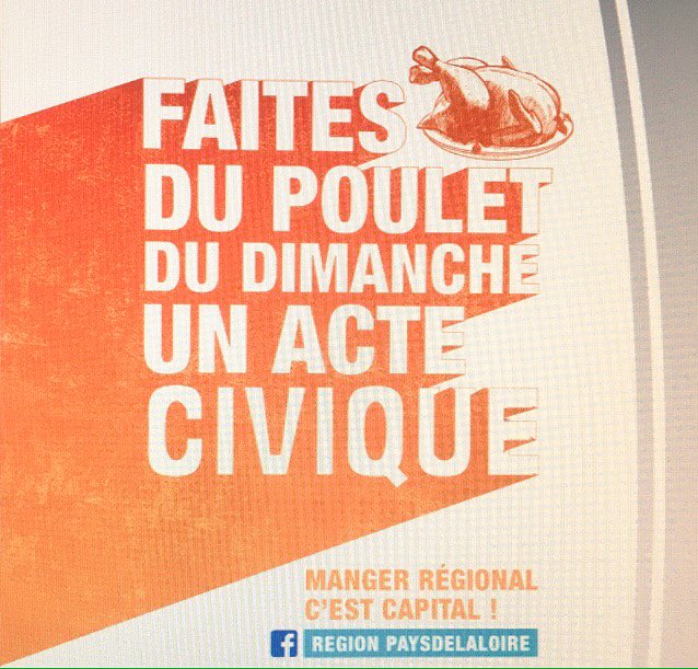 LydieBernard85's tweet photo. Faites du #Poulet du dimanche, un acte #Civique ! "Manger Régional, c'est Capital !" Soutenons notre #Agriculture ! 2/4 https://t.co/xkyaHGNZJG
