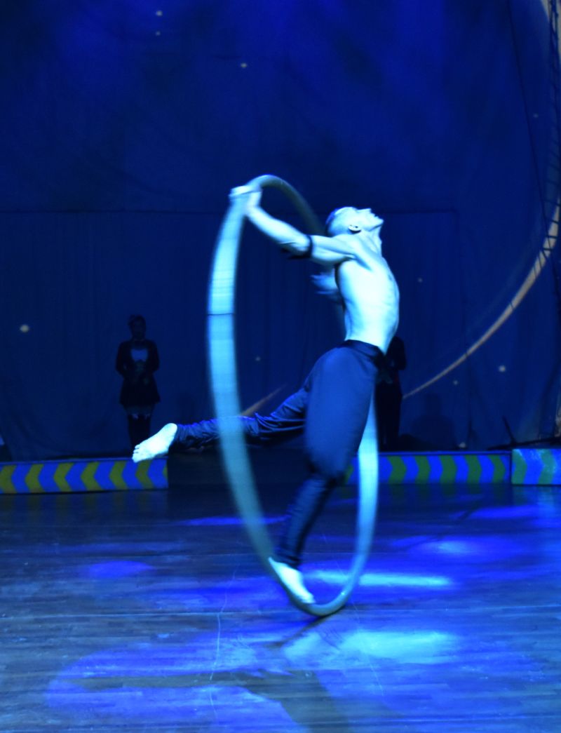 Artistency's tweet image. Cyr wheel performed with elegance. artistency.com/male-cyr-wheel…