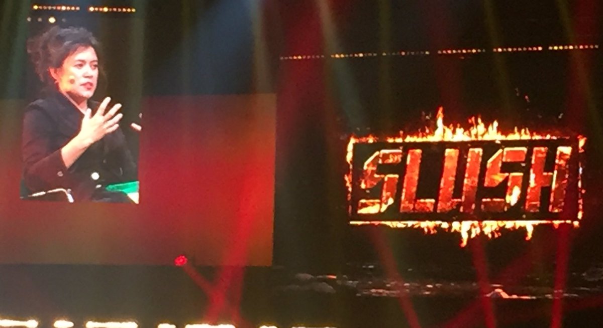 'On the internet, you don't exist unless you keep contributing'. Word. <a href="/Caterina/">Caterina Fake</a> chatting w <a href="/esasaarinen/">Esa Saarinen</a> at #slush16 #socialmedia #somefi