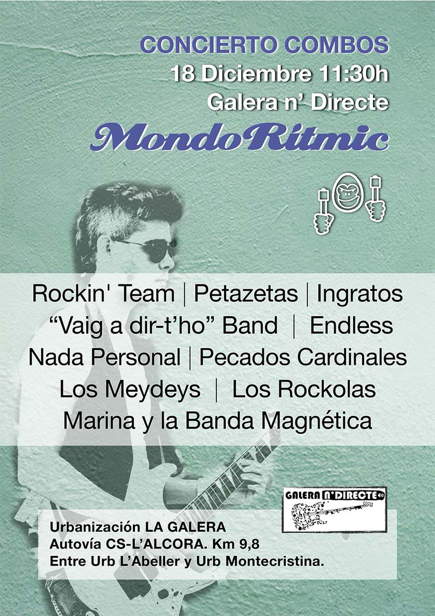 ComMondoRitmic's tweet photo. Concierto de combos el próximo día 18 de Diciembre. ¡No te lo pierdas! https://t.co/DQs5aQnXAR