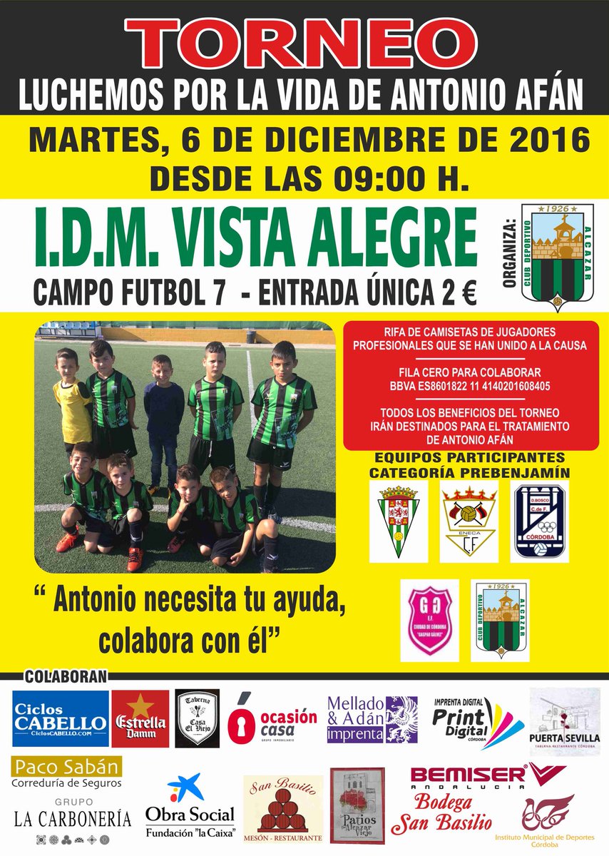 Torneo Luchemos por la vida de Antonio Afán.