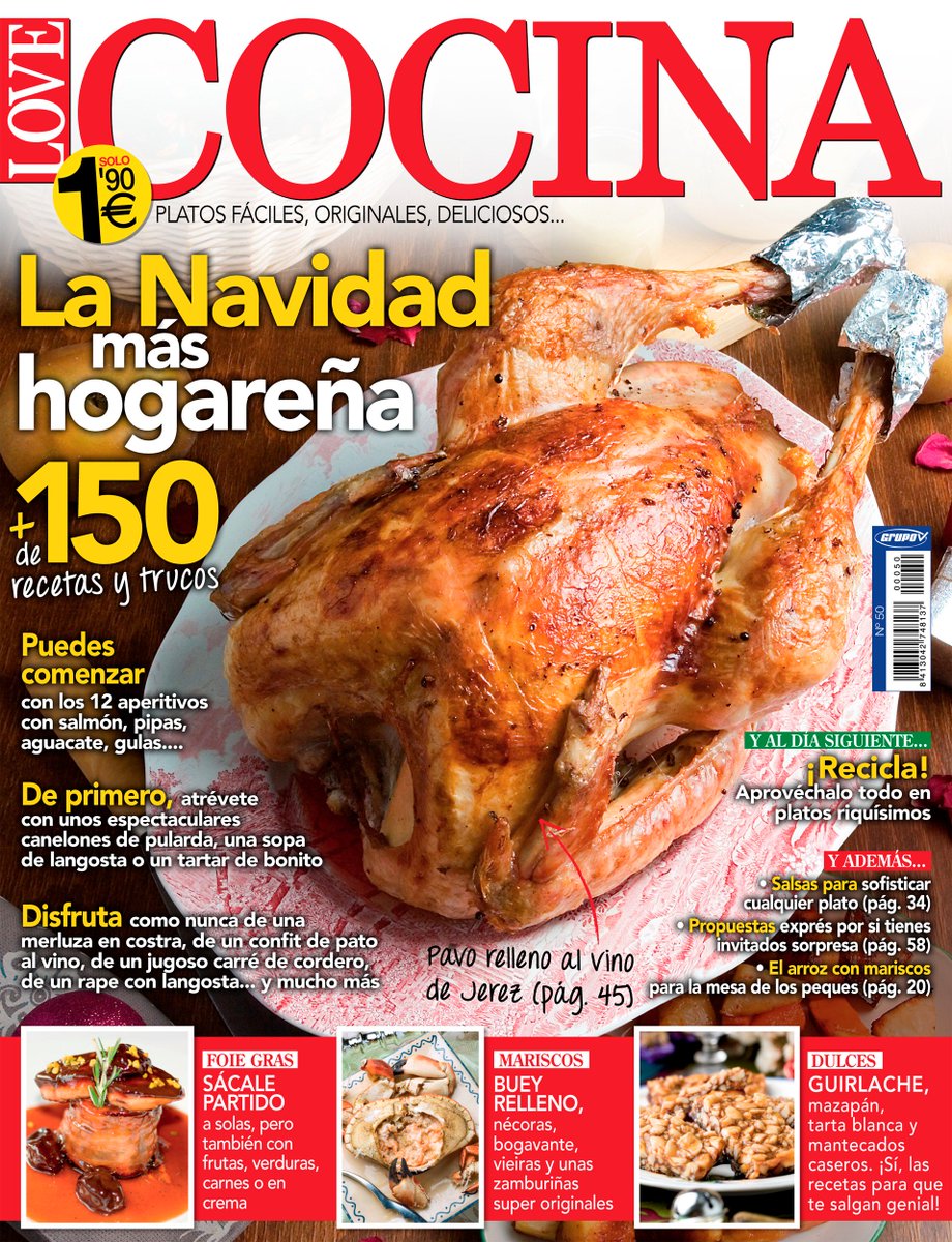 lovecocina's tweet photo. ¡Ya a la venta el nº de Diciembre de @lovecocina !
Corre a tu quiosco o consíguela aquí: https://t.co/DnwILUYqXz ;) https://t.co/xW6QjVJlQR
