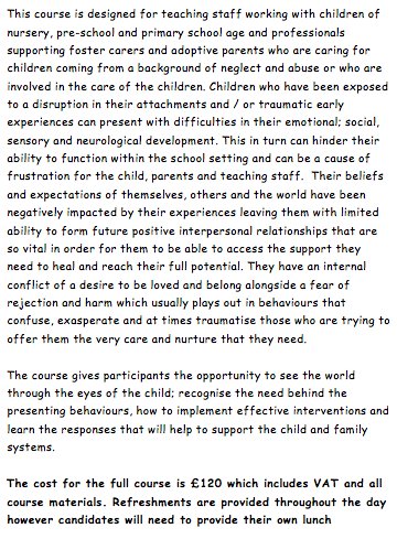 SCStrainingLtd's tweet image. Great Expectations: Attachment, Trauma &amp;amp; Dissociation Course. If you work in a school in the NE book your place now 04.04.17 #SCStraining