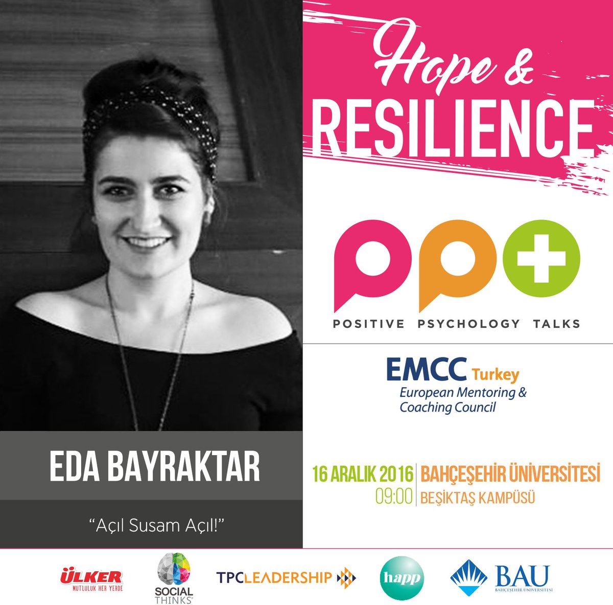 pp_talks's tweet photo. Eda Bayraktar,16 Aralık’ta Bahçeşehir Üni’de PositivePsychologyTalks’ta bizlerle.#pptalks #hope #Resilience #PozitifPsikoloji #emccturkey https://t.co/5OkHImarow