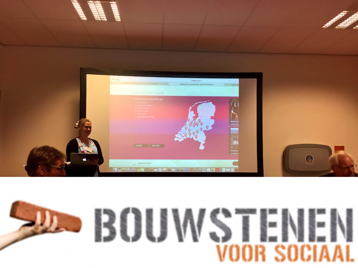 Er zijn al een aantal vrijkaarten uitgedeeld voor de Startersdag. Goed om jullie te ontmoeten. #bouwstenen