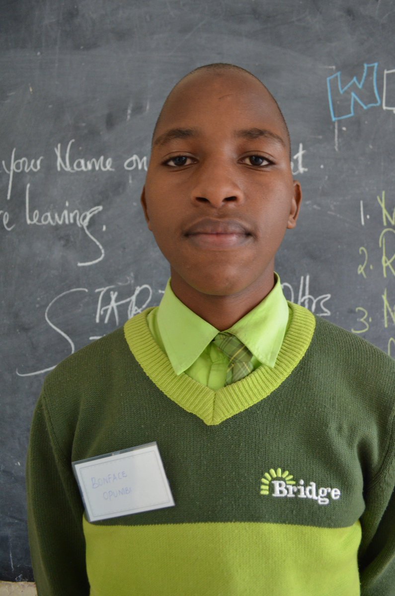 BridgeIntlAcads's tweet photo. Boniface Opumbi, a student at Bridge Picadilly, Kisumu, scored 400 marks in KCPE. Well done Boniface! @BridgeKenya #BridgeKCPE2016 CC @K24Tv https://t.co/xqCvltR82W