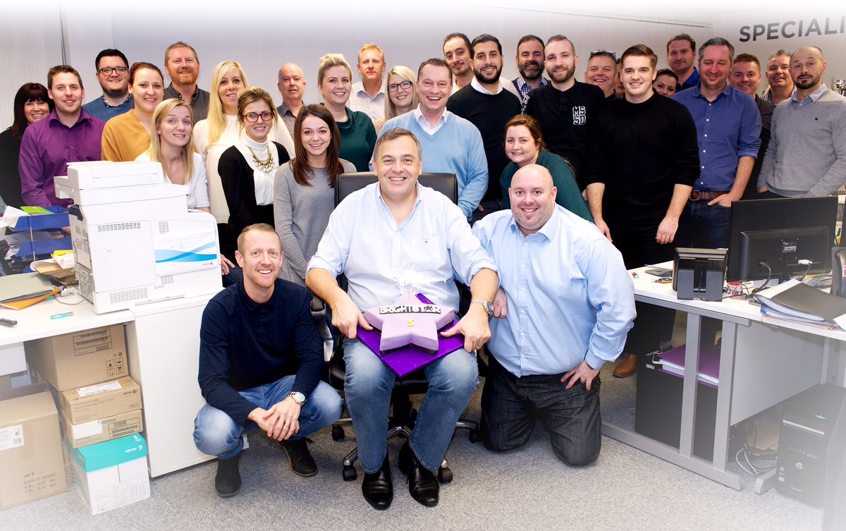 BrightstarFin's tweet image. How else can we start our #BrightstarAdvent than celebrating our "One Team" ! Here's us on our 5th Birthday...