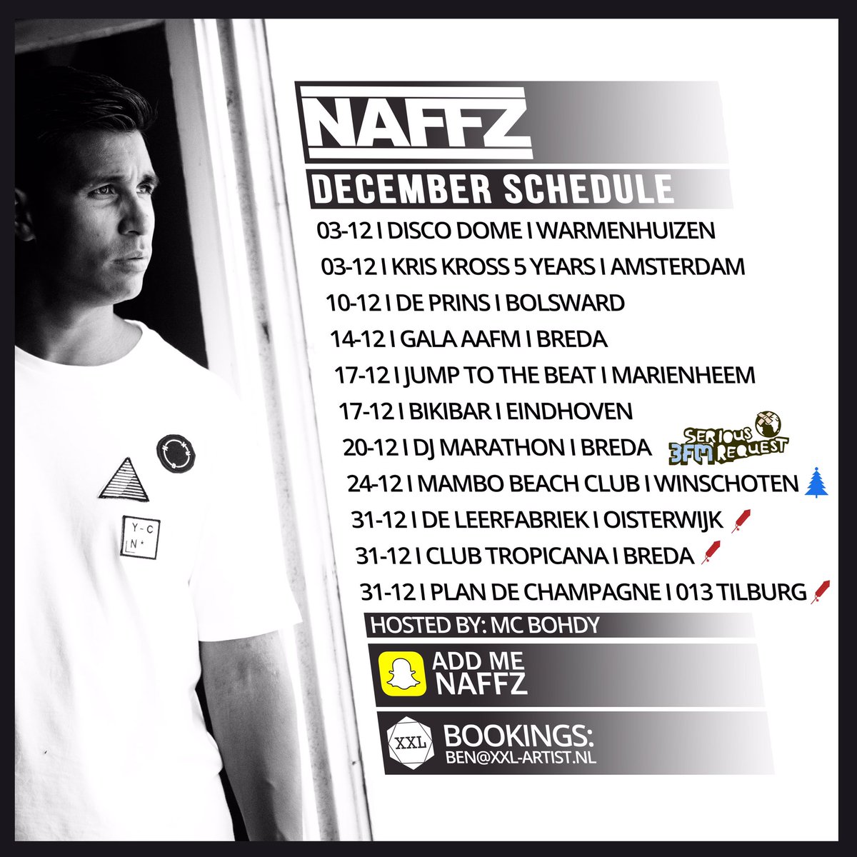 Naffz's tweet photo. My last shows in 2016!💥 https://t.co/BdasFc28lL