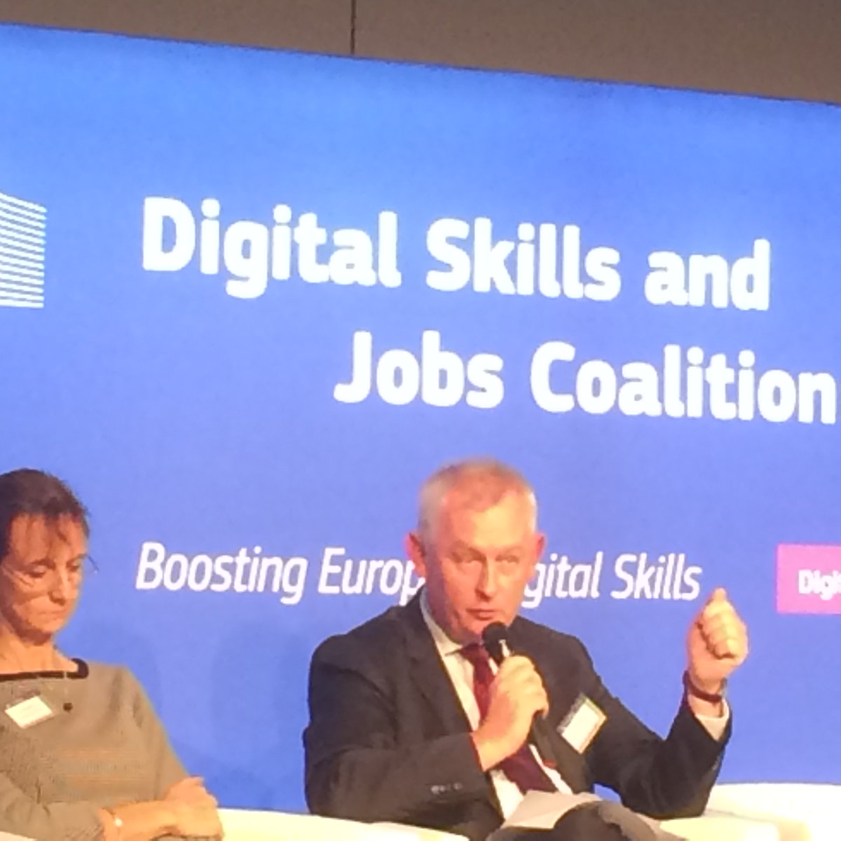 Luc Triangle stressing the importance of lifelong learning for all #DSJCoalition <a href="/IrelandClicks/">Making Ireland Click</a>