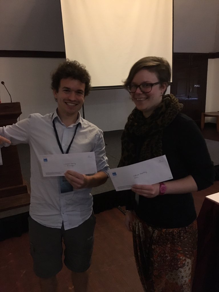 JWVeening's tweet photo. Poster prizes for @ClementGallay and Noรฉmie Matthey of @MBlokesch lab! #proudPI #EMBO4D https://t.co/6mr3wok7Ik