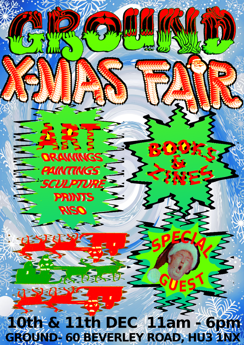 GroundGallery's tweet photo. Coming soon Ground Christmas Sale! #zines #prints #sculpture #Hull #art #xmas https://t.co/FGOqKQj2Lp