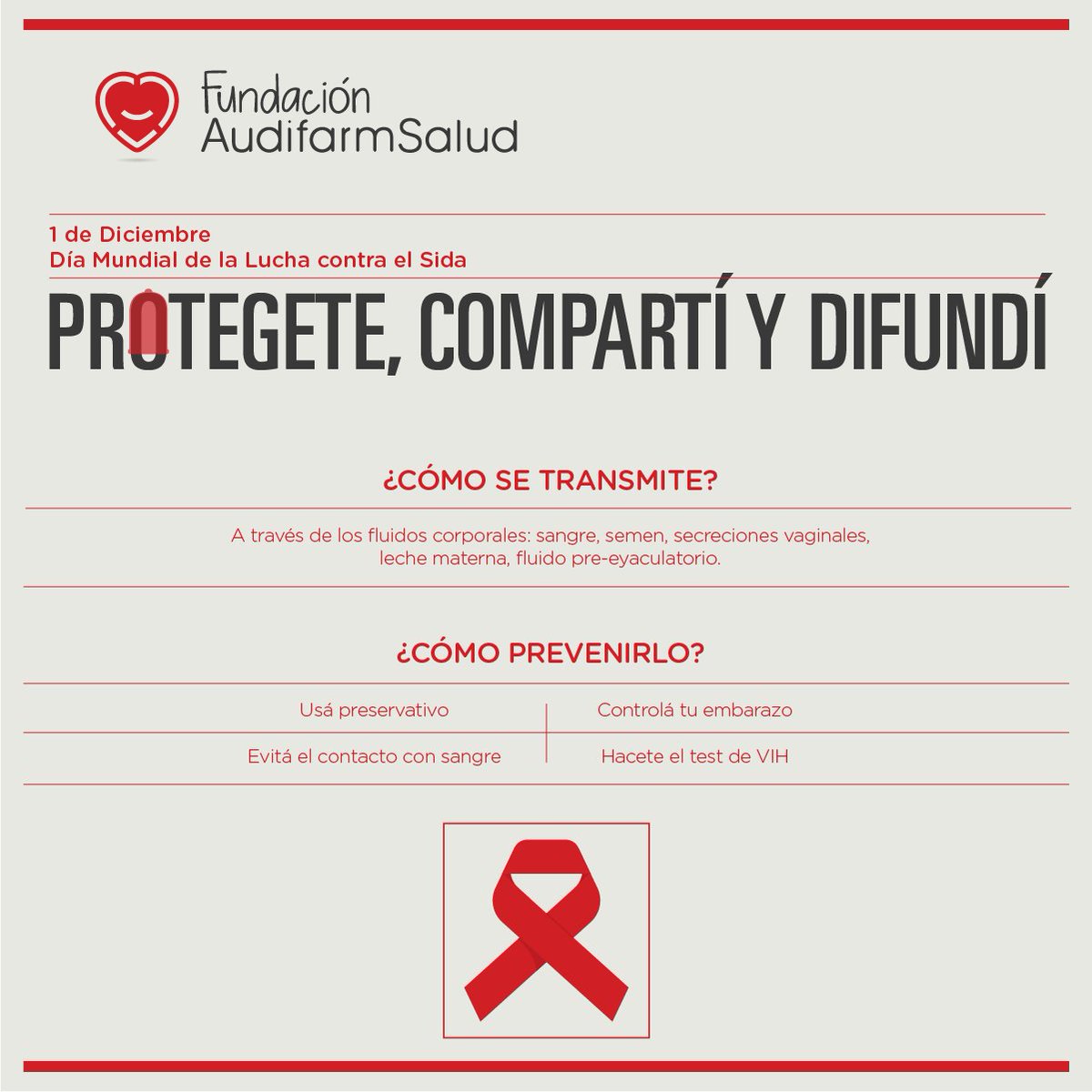 PROTEGETE del VIH.
COMPARTÍ estos consejos.
DIFUNDÍ y ayudá a concientizar.
#DiaMundialVIH2016 #DiaMundialContraElSida