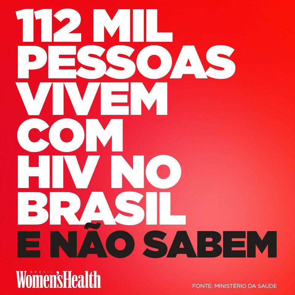 WomensHealthBR's tweet photo. Quando foi a última vez que você fez o teste? Hoje é o Dia Mundial de Combate ... https://t.co/1C7UQ8dMeE https://t.co/SWvfr0iW63