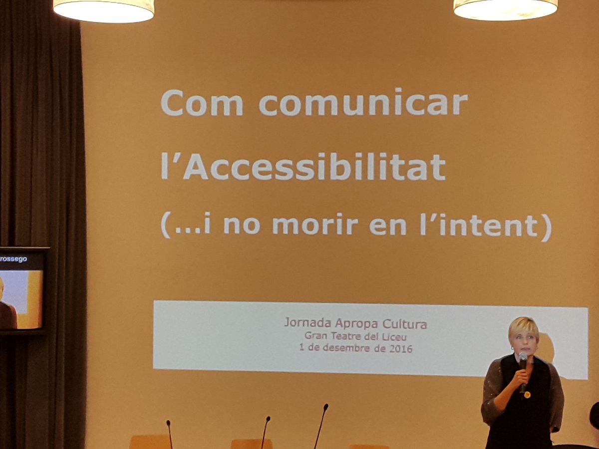 peinadormarta's tweet photo. Como comunicar #accesibilidad en equipamientos culturales M Surís #ComAccess Discapacitados + familias 15% población mundial #apropacultura https://t.co/JFekESy6KB