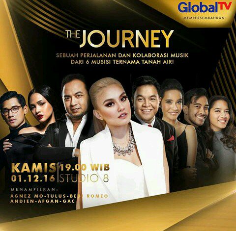 TEAMAGNEZMO's tweet photo. Sekarang #TheJourneyGLOBALTV Siap Ngajakin Kamu Nyanyi" Bareng Idolamu w/ "AGNEZ MO, AFGAN, TULUS, GAC' #AgnezMoTheJourneyGTV @NICofficial 🙌 https://t.co/DpgzSGnolc