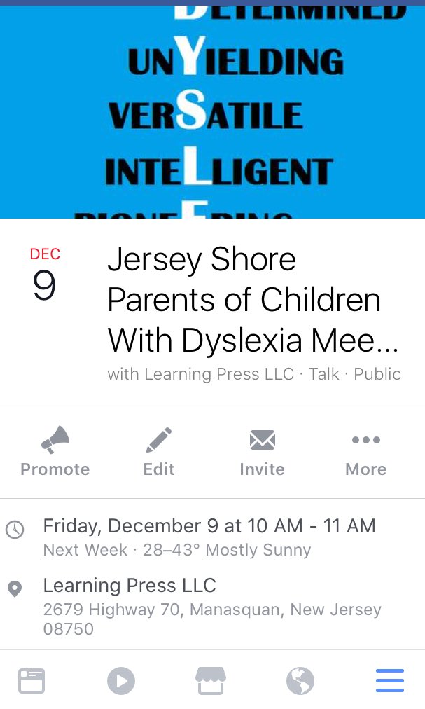 Join us for a free Meetup discussion, next Friday 12/9. #learningpressllc #manasquannj #dyslexiclearners #dyslexiaawareness