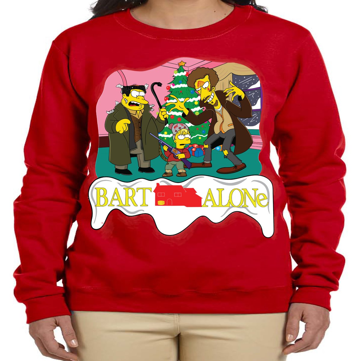 MH_Inkredible's tweet photo. Drawing had to become a Christmas jumper ! #christmasjumpers #xmasjumperday #christmasjumpertime #christmasjumperday #homealone #thesimpsons https://t.co/KvwrzKNdfF