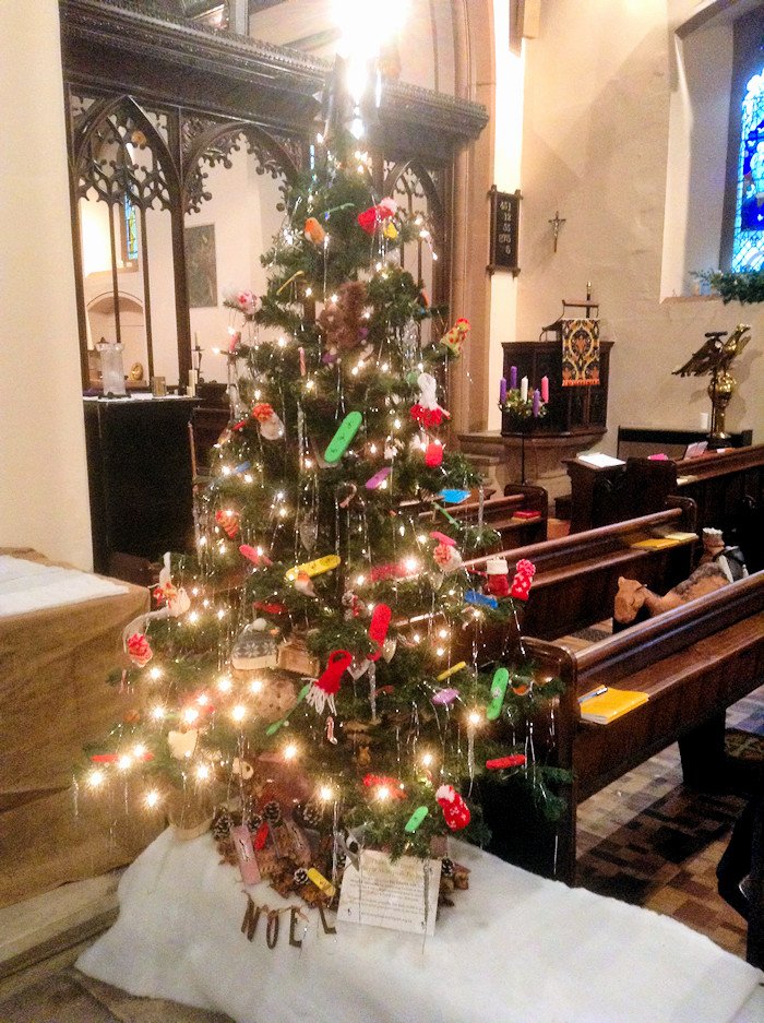 marplewebsite's tweet photo. Friends of #Marple Memorial Park's #Skatepark Tree is now in St Martin's Church ready for the #ChristmasTreeFestival https://t.co/pgnnizadfV https://t.co/1DSCEfbmGH