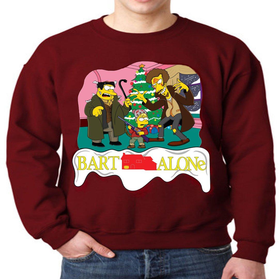 MH_Inkredible's tweet photo. Drawing had to become a Christmas jumper ! #christmasjumpers #xmasjumperday #christmasjumpertime #christmasjumperday #homealone #thesimpsons https://t.co/KvwrzKNdfF