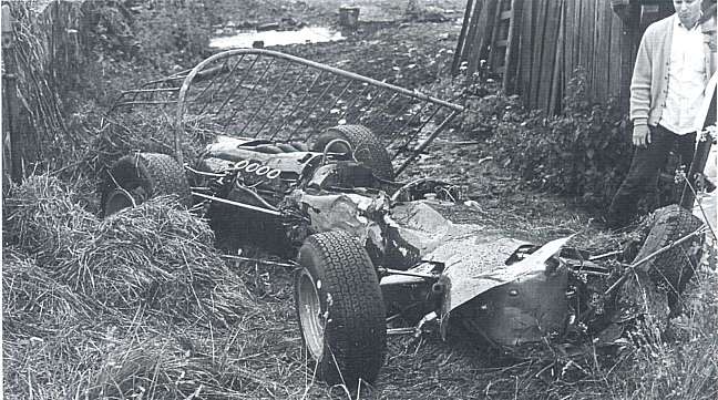 1966 Belgian Grand Prix. Stewart crashed in the first lap. #Jackie#Stewart  #BelgianGP #Spa-Francorchamps #F1GP