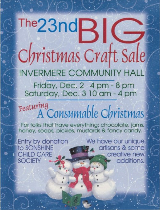 Big Christmas Craft Sale this Friday and Saturday.  #crafts #Christmas #handmade #invermere