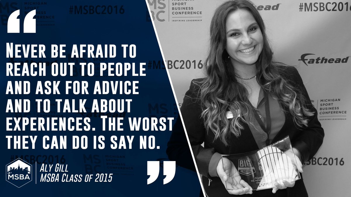 goMSBA's tweet photo. Meet the #MSBC2016 BIG Initiative winners, including #MSBA15 alum @_agilly_!

#SportsBiz feature: https://t.co/xUf4h2IXcl https://t.co/LhfBvWgap1