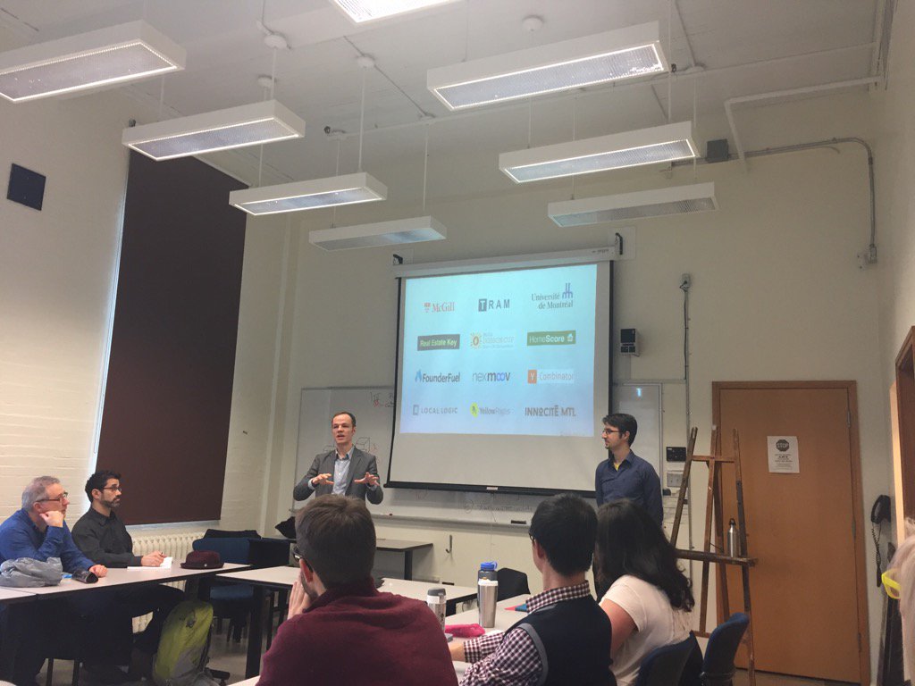 ahmedelgeneidy's tweet photo. #locallogic at #TRAM seminar nice to see @McGillU alumni showing their work in establishing a company. https://t.co/aISk0xrRhU