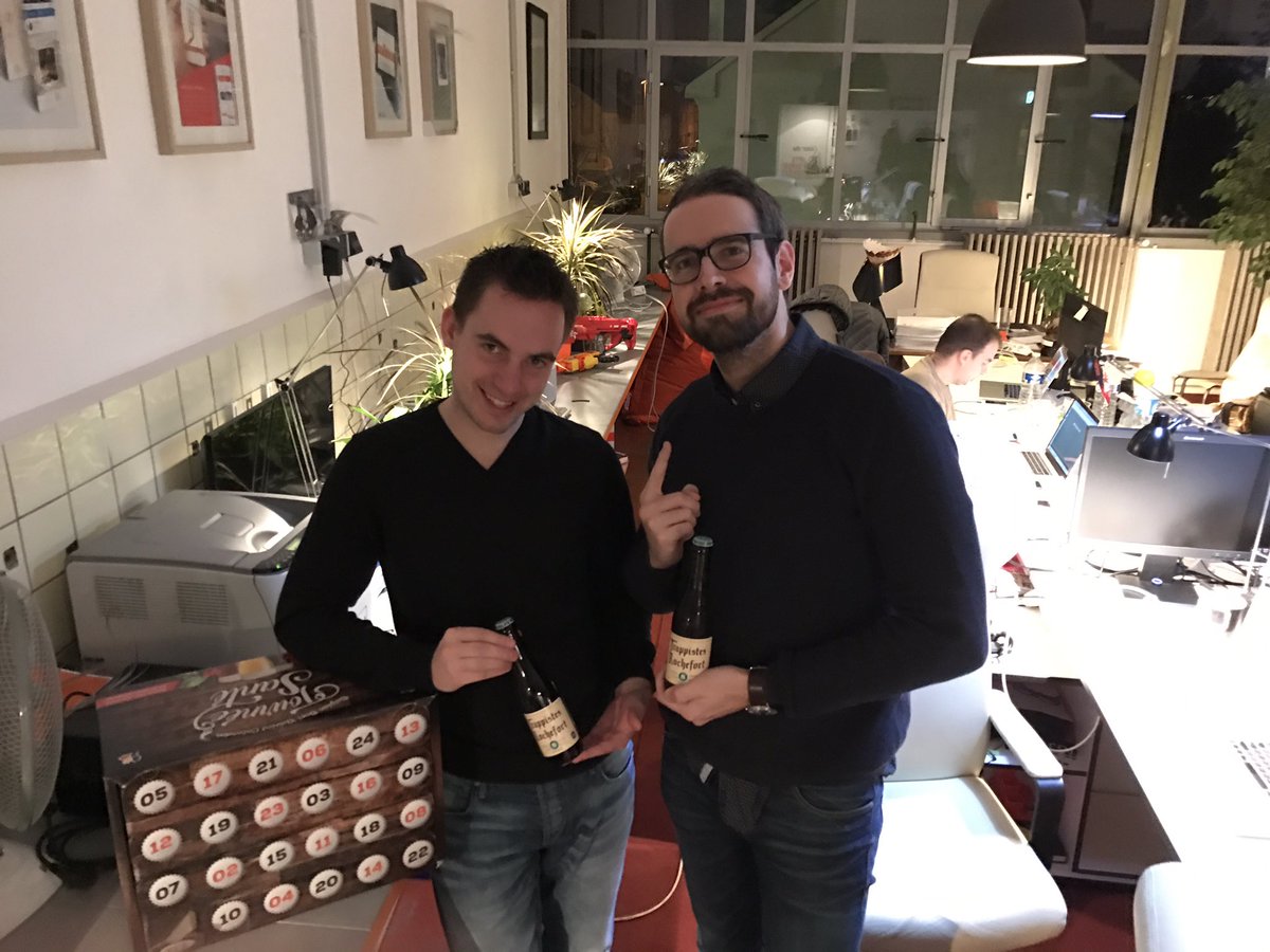 neopixl's tweet image. The winners of today's 🍻 advent calendar! Each day a winner is published on our custom made #iot led panel!