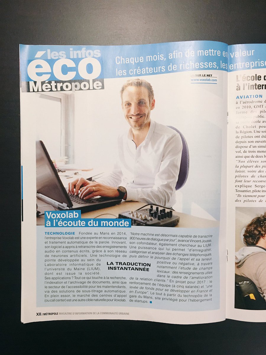 Chouette article @vjousse 🙂👍 Je te souhaite le meilleur pour la suite avec <a href="/voxolab/">Voxolab</a> 💪 #LeMans @frenchTechLM #FrenchTech
