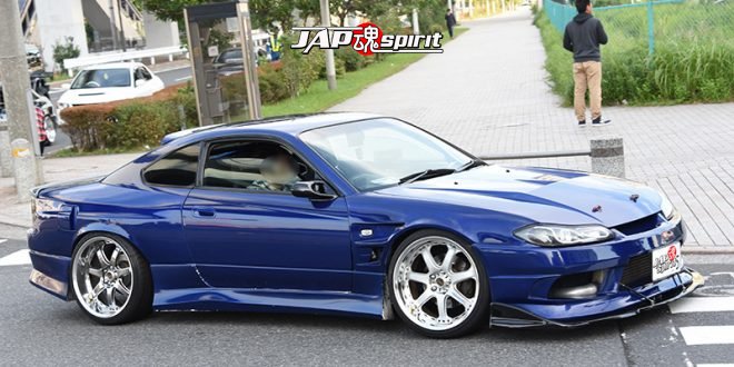 JAPspirit's tweet photo. #AeroCustom #Stancenation 2016 Nissan Silvia #S15 #Hellaflush aero custom blue body at odaiba https://t.co/UmS6WdDkdC https://t.co/udPyVunVue