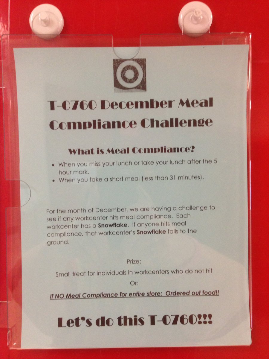 BroekerLisa's tweet photo. T0760 Meal Challenge Month!  Let's do it!!!@MontySunderland @HannahTargetYak @sam_kai1  @TGTGregWood https://t.co/VlmHiZpVIK