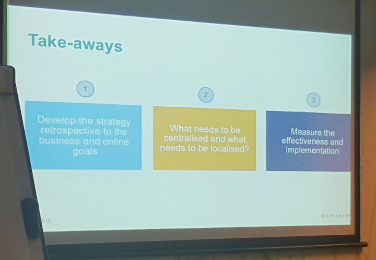 Key take-aways from today's International SEO session #dimaevent #seo