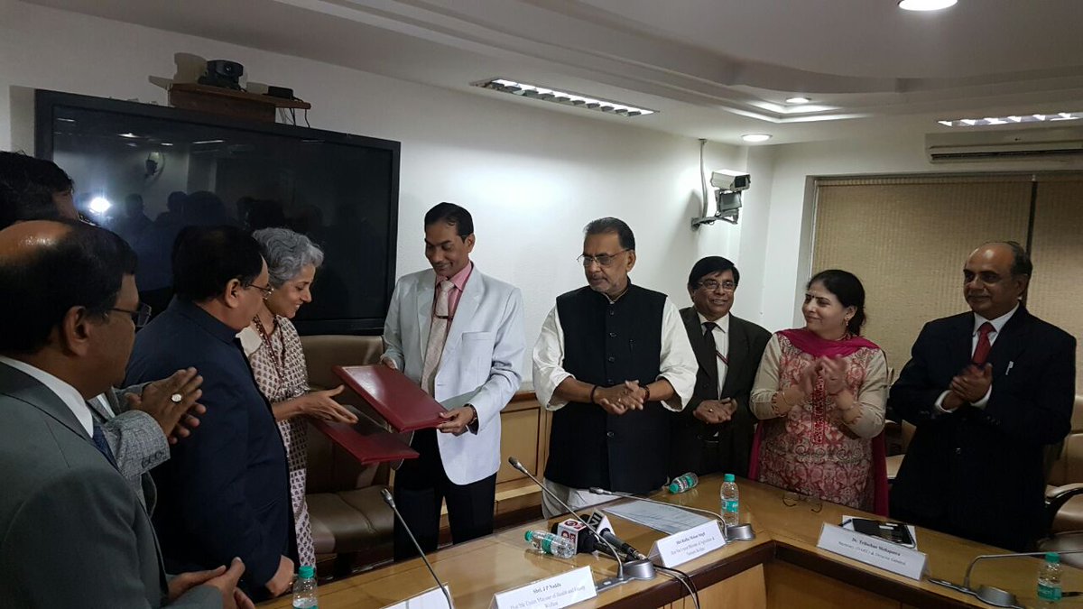Signing of MoU between ICAR and ICMR for common health among humans and animals.